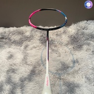 Li.ning Halbertec Badminton Racket 8000 Pink Blue, MAX Stretch 13.5 KG Beautiful Version Free Handle, Stretch Rope + 1 Free Stretch