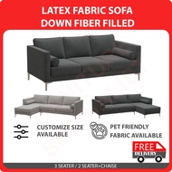 Clara Fabric Latex Sofa Series (Covers are Removable and Washable Available in 3 Seater / 2 Seater with Chsie)