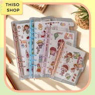 (COVER AND PAPER SOLD SEPARATELY) Transparent PVC Notebook Cover, Binder A5 A6 B5, Replaceable Paper