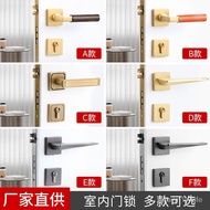 🚓Brass Lock Vintage Door Lock Mute Magnetic Suction European Door Lock Double Open Door Handle Mechanical Handle Lock