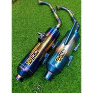 Exhaust Silent Killer RCB PREMIUM BLUE PURPLE power pipe beat Crab beat new Click 125 power pipe Ete