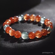 Natural Arusha Crystal Bracelet Gold Sunstone Beryl Gold Strawberry Crystal Arusha Crystal Bracelet