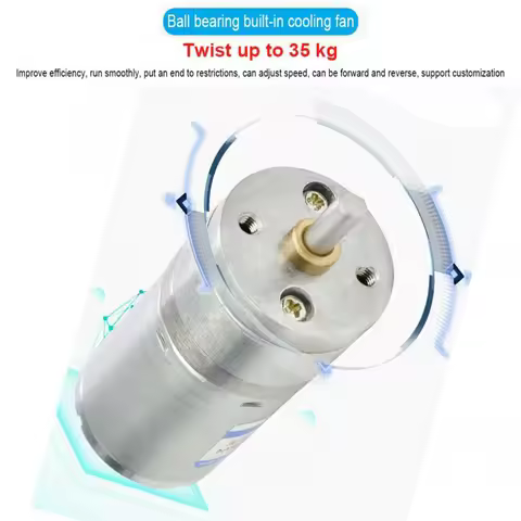 12V DC Motor 12V Geared Motor Clockwise Or Counterclockwise Positive And Negative Electrodes CW Or C