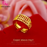 GW Jewellery Fashion Accessories Emas 916 Gold Bangkok Copper Money Abacus Ring