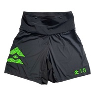 T8 Ultra Sherpa Shorts Unisex Black Green Logo