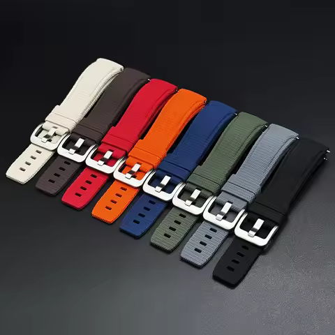 Omega Strap New Curved FKM Watch Strap 20mm 21mm 22mm Vulcanized Rubber Watch Strap Waterproof Quick