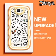 DIENYA Casing Ponsel untuk Samsung J7 Prime J2 Pro J2 Prime J7 Pro J7 Core J7 Nxt J5 2017 J3 2016 J5 Pro Case silikon HP pinggiran pola softcase gambar kelinci awan putih casing penuh kesing