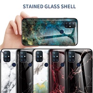 Oneplus Nord N100 N10 5G Case Marble Grain Tempered Glass Cover Soft Silicone Bumper Case For One Pl