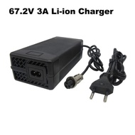 67. 2V 3A Scooter Charger 60 Volt 16S Lithium Li-ion Ebike Chargers GX16 For 60V 3A Electric Bike Bicycle  Fan