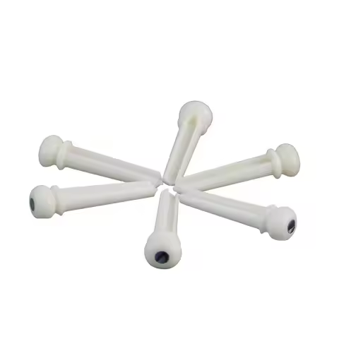 FLEOR 6PCS Acoustic Guitar Bone Bridge Pins for Acoustic Guitar Parts