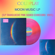 แผ่นเสียง Coldplay : MOON MUSiC (1LP TRANSLUCENT PINK Signed ECORECORD Vinyl) ลายเซ็นต์ (ใหม่/ซีล) ป