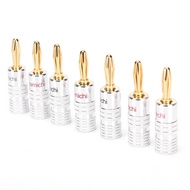 New 24Pcs 24K Banana Plug Adapter Audio Jack Connector for Nakamichi Speaker Cable CB 3C