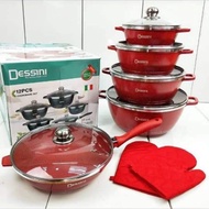 VIRAL PERIUK DESINI + PAN SET 12 PCS ORIGINAL MADE IN ITALY