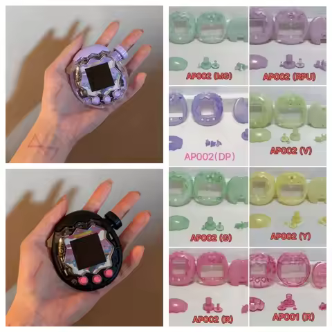 Tamagotchi Paradise Shell & Parts - Colored Replacement Housing And Accessories Black/White/Transpar