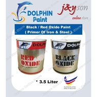 [ 3.5 Liter ] Dolphin Anti Rust Red Oxide / Black Oxide Undercoat Paint ( Primer for Iron & Steel )(