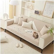 Sitting Room L Shape Corner Sofa Cover Waterproof Sofa Couch Throw Blanket Cat Sofa Scratch Protection Dog Blanket (Color : Light Coffee, Size : 90X180CM)