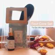 Natural Foot Soak Bath Home Spa Pedicure Foot Scrub Treatment Care Gift Set , Foot Scrub + Foot Oil 