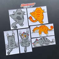 Cat Stickers, Cat Mager, Cat Shredding Cat, Manjat Cutting Sticker Motor Stiker Motor