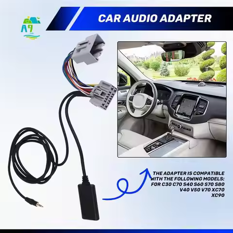 A09E-Car 14Pin Bluetooth Module Music Adapter Aux Audio Cable For Volvo C30 C70 S40 S40 S60 S70 S80 
