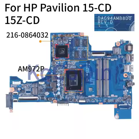 For HP Pavilion 15-CD 15Z-CD AM972P 530DX Notebook Mainboard DAG94AMB8D0 216-0864032 DDR4 Laptop Mot
