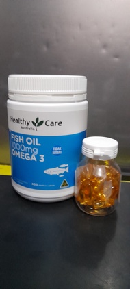 Healthy Care Fish Oil 1000mg REPACK/ECER 30 SOFTGELS - Minyak Ikan omega 3 1000 mg fish oil 1000 mg 