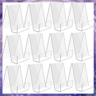 (GPBS) 12 Pack Acrylic Book Stand Small Acrylic Display Stand For Books Photos Brochures Tablets