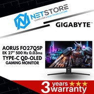 GIGABYTE AORUS FO27Q5P EK 27” 500 Hz 0.03ms TYPE-C QD-OLED GAMING MONITOR