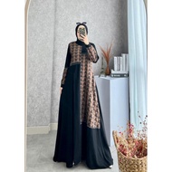 HITAM Rayan Gamis Aswan Tille Abaya Black Mote Premium Gamis Party Invitation Luxury Gamis Lebaran -