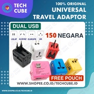 Universal Travel Adapter USB FAST Charging Quick Charger Adapter Plug Socket Colorful Dual USB Adapter US/EU/AU/UK