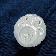 冰種翡翠巧雕三羊開泰 | 天然緬甸玉翡翠A貨 | 送禮