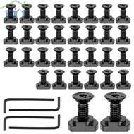 40Pcs Mlok Screw and Nut Set with 4 Allen Wrench 12mm Steel M-Lok Rail Mount Screw and T-Nut Kit SHO