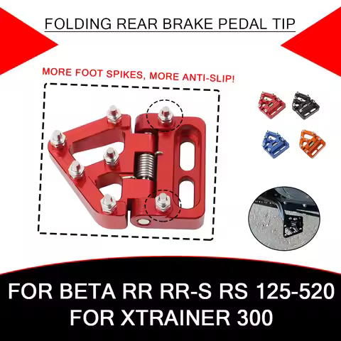 Foldable Rear Brake Pedal Step Tip Plate For BETA RR RRS RS 125 200 250 300 350 390 400 430 450 2T 4