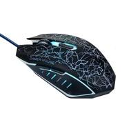 USB Wired Mouse 6 Keys Ergonomic Office Gaming Mice with 4-level Adjustable DPI Colorful Light Effec