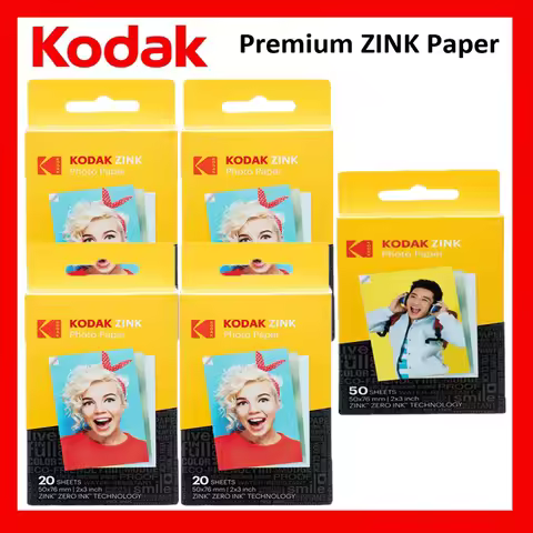 Kodak Zink2X3 inch 20/40/50/60/80/100 Sheets Photo Paper PRINTOMATIC/Smile Kodak Photo Paper Instant