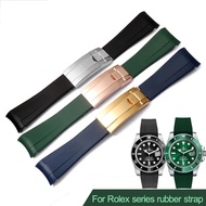 Untuk tali jam tangan getah Rolex lelaki ditongna Green Water Ghost penyelam jalur jam tangan siliko