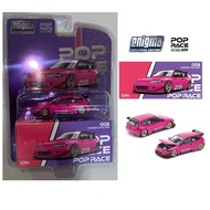 Pop Race 1/64 Scale Enigma Pandem Honda Civic EG6 Pink Die-cast Car PR-008