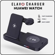 IPHONE Elavo Wireless Charger Dock Type C Charging for Samsung Galaxy watch 8 7 6 5 Pro Classic ultr