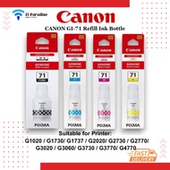 Canon Refill Ink Cartridge GI-71 Black/Cyan/Magenta/Yellow for Printer G1020/G1730/G1737/G2020/G2730