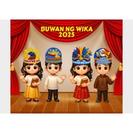 BUWAN NG WIKA HEADDRESS - LAMINATED