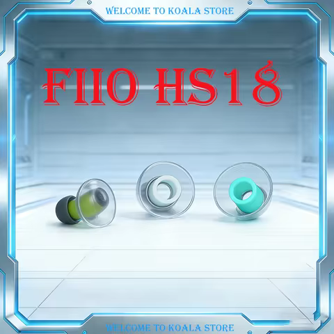FiiO HS18 Silicone Replacement Eartips 6 Pairs Customize Compatible with 5.0-6.5mm Sound Tube FH7S/F