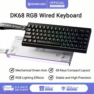 EWEADN DK68 Type-C Wired Keyboard With RGB Backlight Effect Compact 68 Keys Layout For Windows MacOS