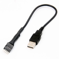 USB 9-Pin USB Male to Motherboard Data Cable Rear Transfer Out Motherboard USB 9-Pin