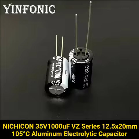 10Pcs/50Pcs NICHICON 35V1000uF VZ Series 12.5x20mm 105°C 1000uF/35V Wide Temperature Range Aluminum 