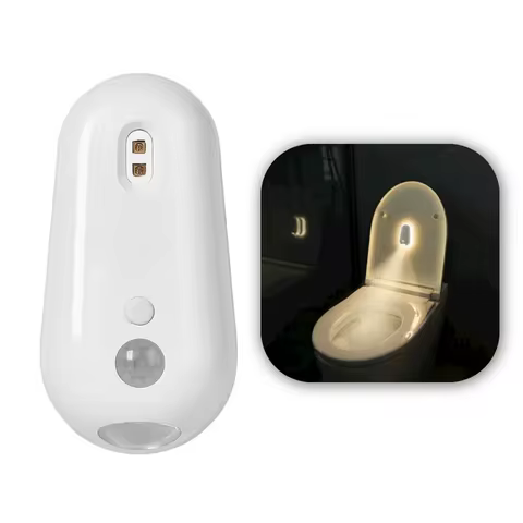 LED Night Light, Toilet Light，USB Charging, Multiple Light Modes, Light Sensor and Motion Sensor Con