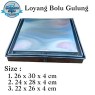 Roll Cake Pan Size 22 x 26 x 4 cm / 24 x 28 x 4 cm / 26 x 30 x 4 cm Aluminum Baking Tray