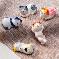 Soft Cute Cute Cute Animal Ceramic Cat Small Ornament Pen Holder Household Chopstick Holder Chopstic