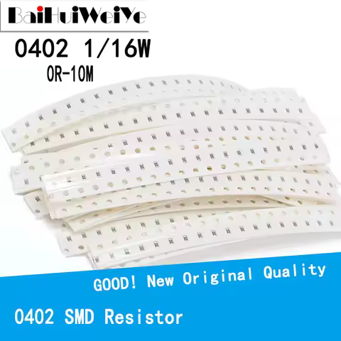 100PCS/LOTE 0402 SMD Resistor 0R-10M 1/16W 0 1 10 100 150 220 330 ohm 1K 2.2K 10K 100K 0R 1R 10R 100