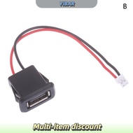 QIXIANG แจ็คชาร์จ USB2.0 USB 2.0ตัวเมียพร้อมช่องเสียบสายชาร์จ USB พร้อมช่องเสียบสายชาร์จ PH2.0