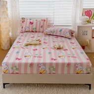 Abraca Dabra New 100% Premium wash cotton fitted bedsheet printing bed sheet  Thin mattress cover single queen king size