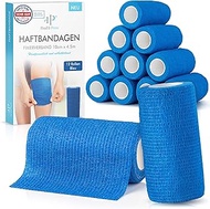 Self-adhesive bandage - 12 plaster rolls (10 cm x 4.5 m) - Original Health Press bandage - Elastic b